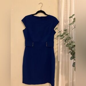 Tahari Royal Blue Midi Dress